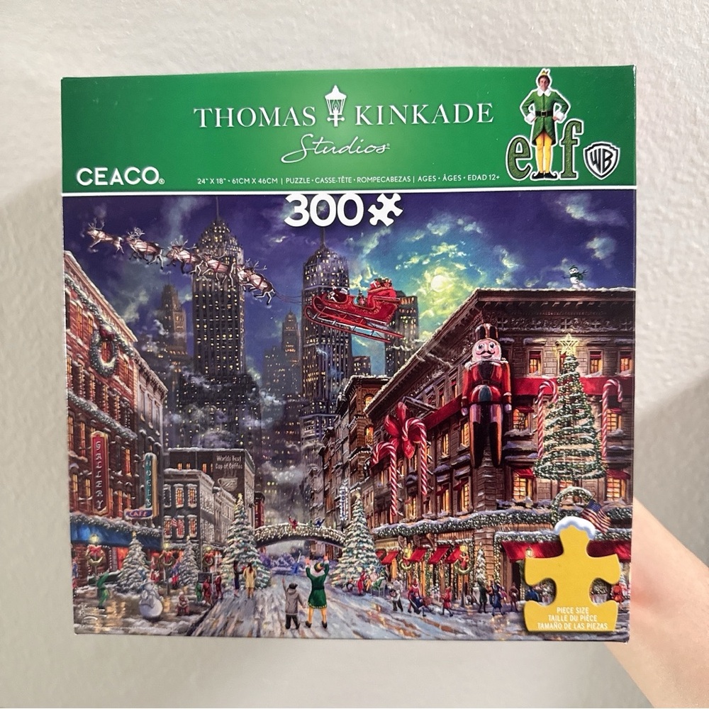 Thomas Kinkade Christmas elf 300 pc puzzle